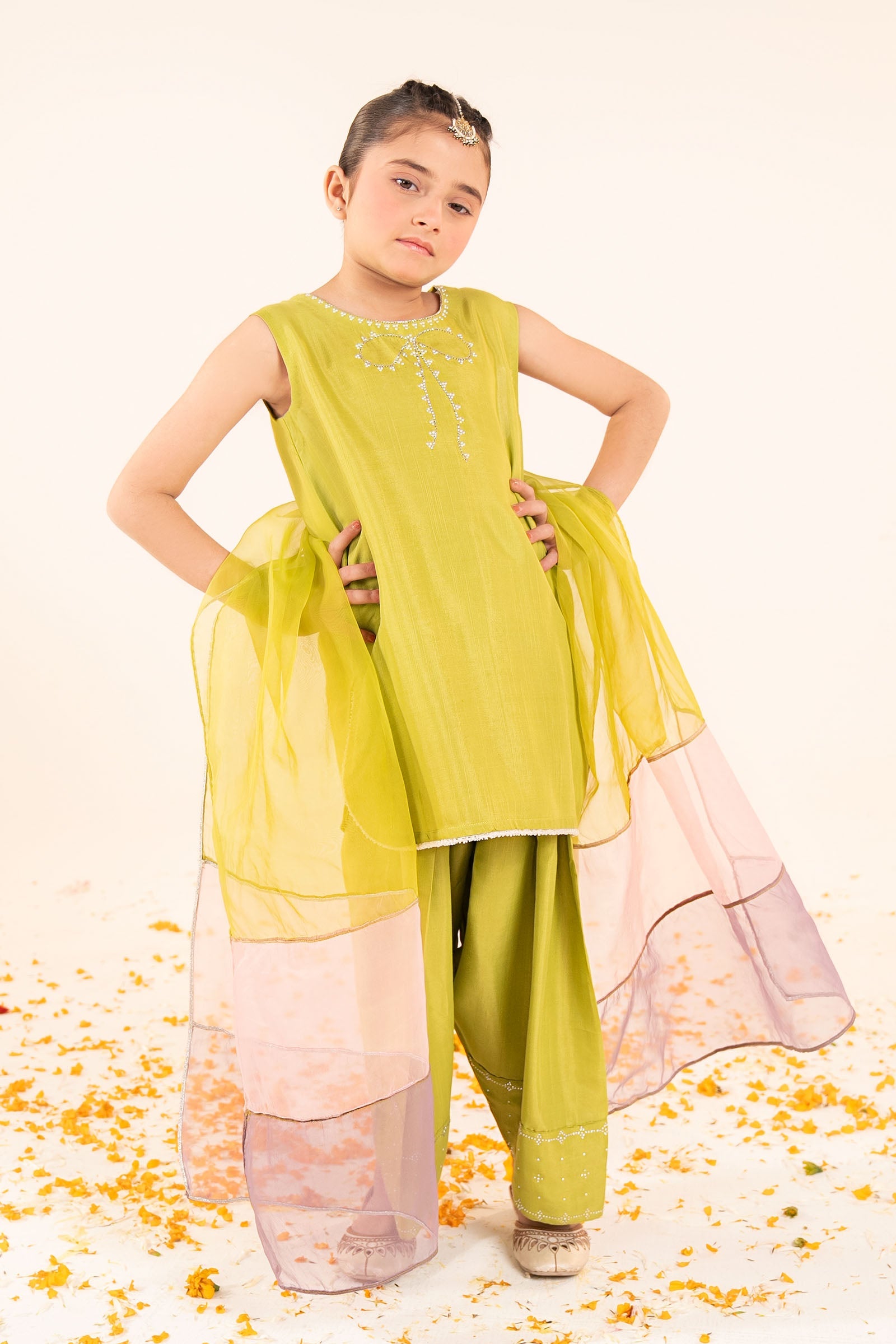 Suit Yellow Pink MKD-EF23-19