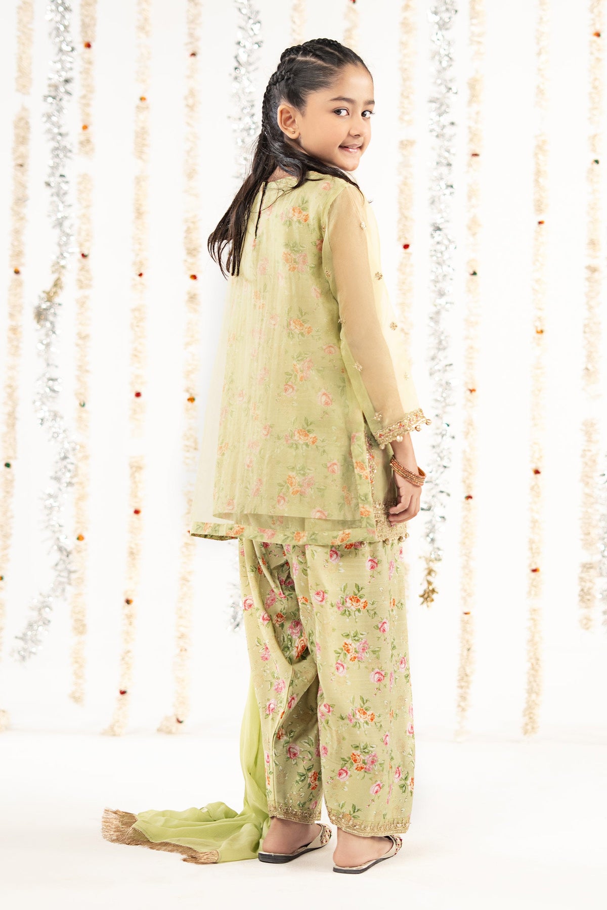 3 Piece Embroidered Organza Suit