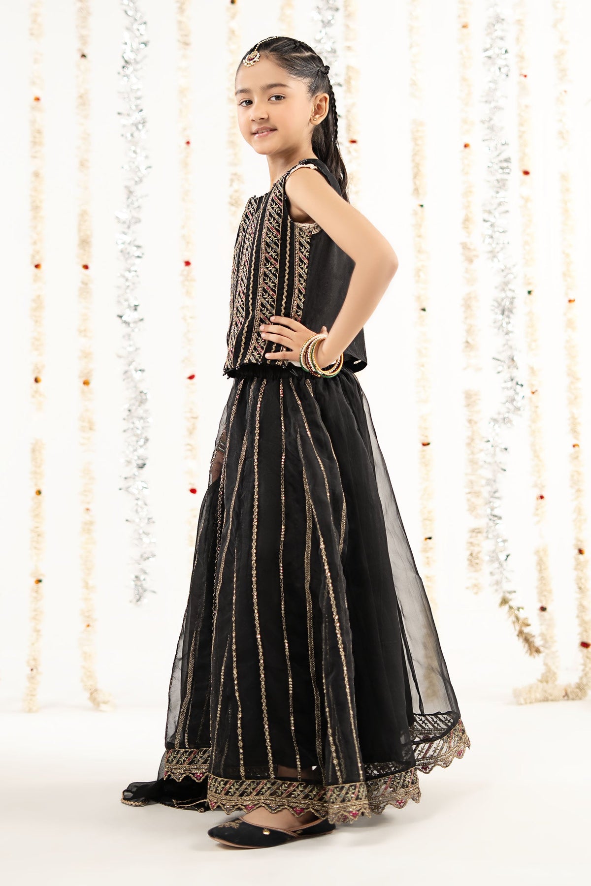 3 Piece Embroidered Organza Suit