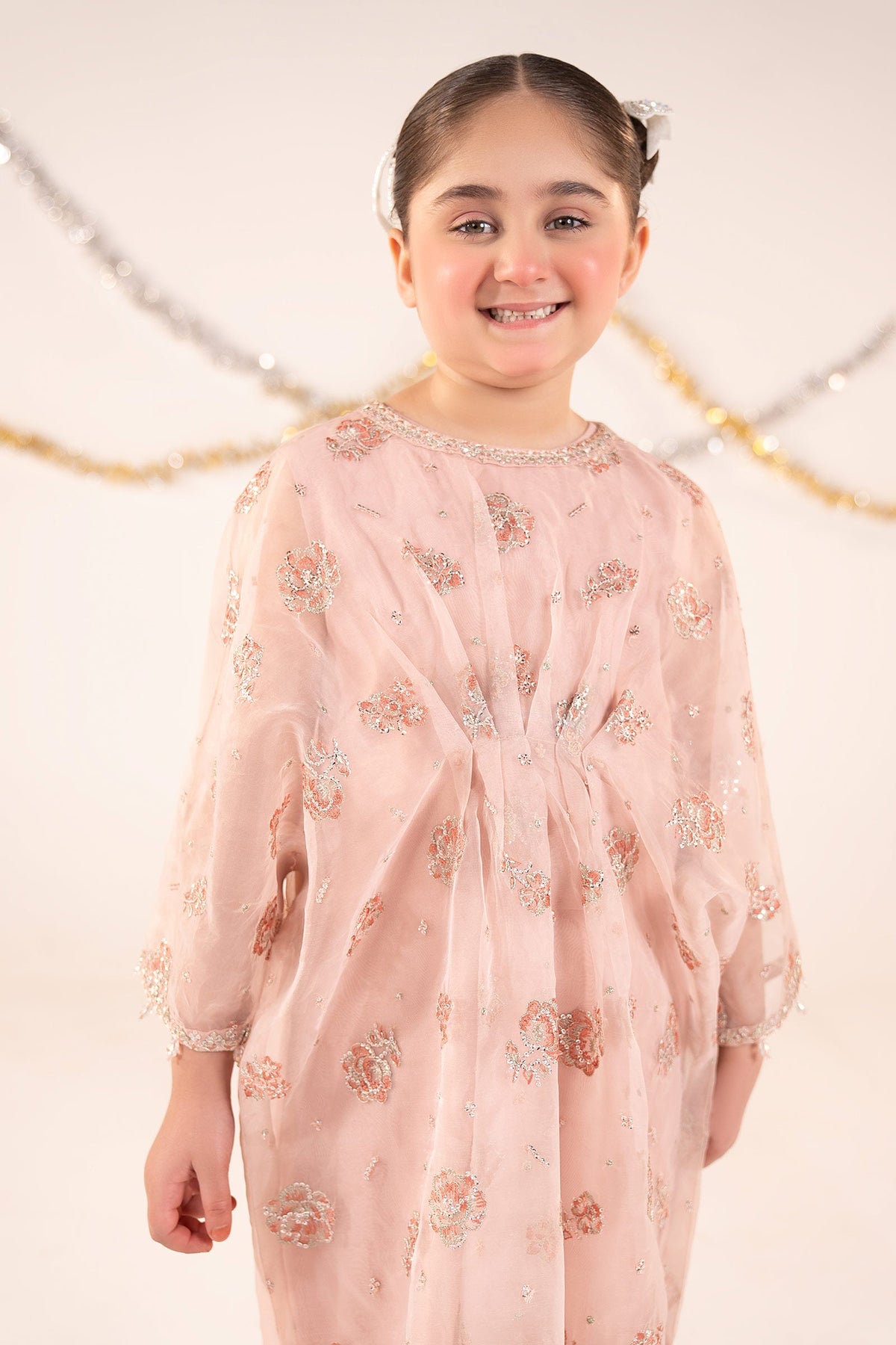 2 Piece Embroidered Organza Suit