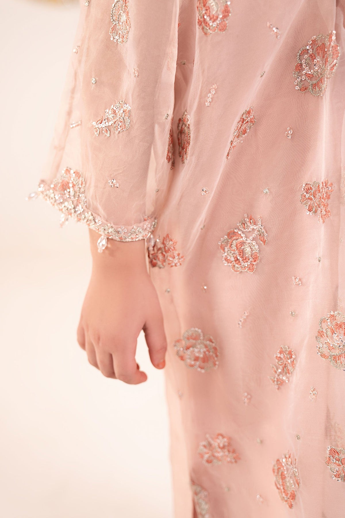 2 Piece Embroidered Organza Suit