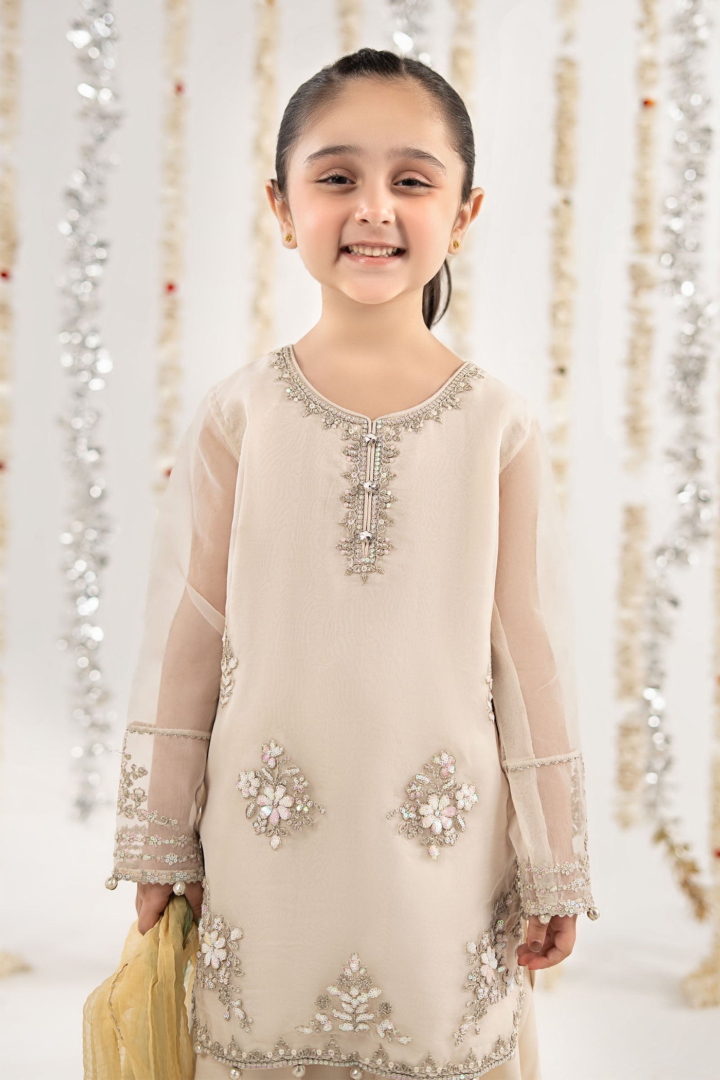 3 Piece Embroidered Organza Suit