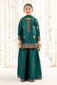 3 Piece Printed Two Tone Silk Suit