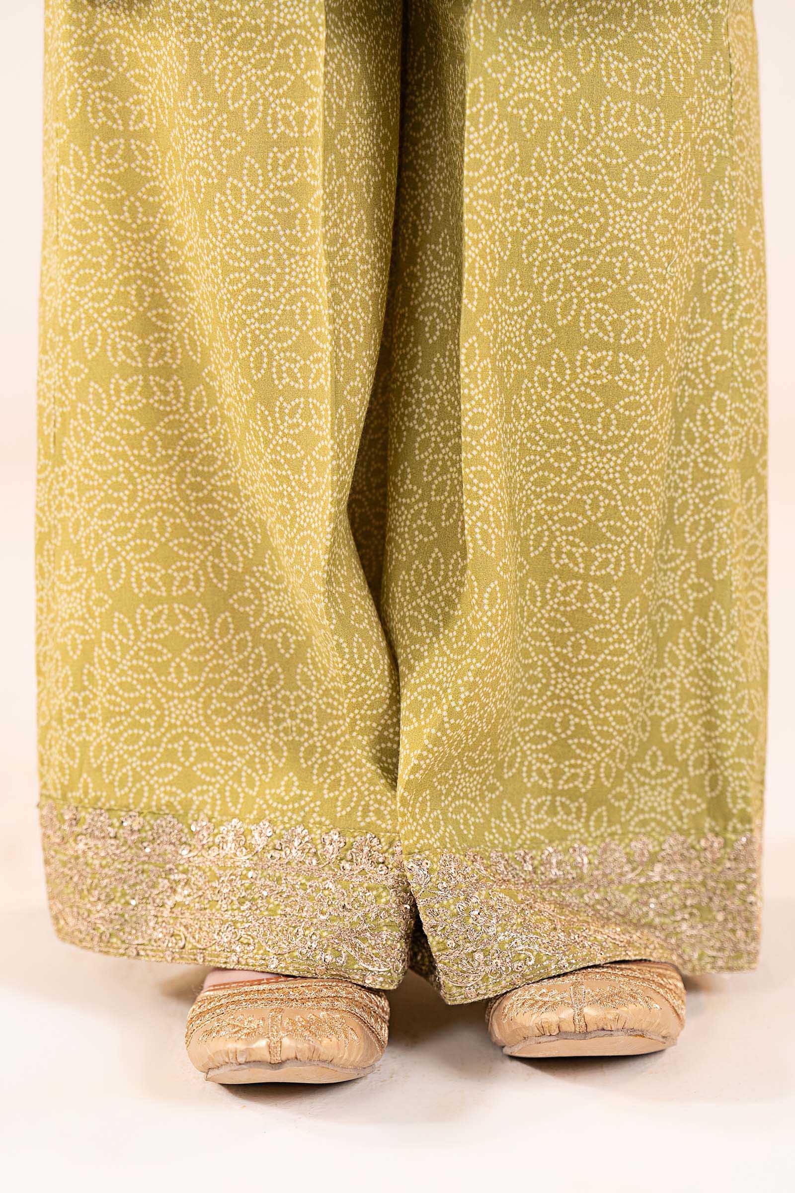 3 Piece Embroidered Raw Silk Suit