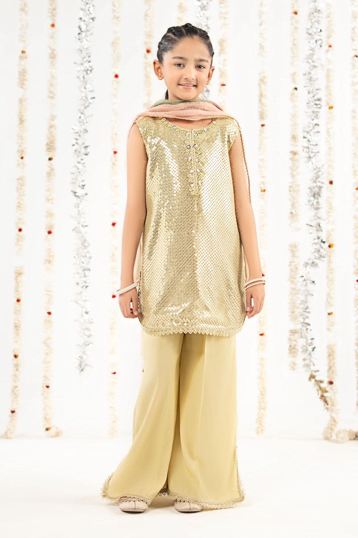 3 Piece Embroidered Chiffon Suit