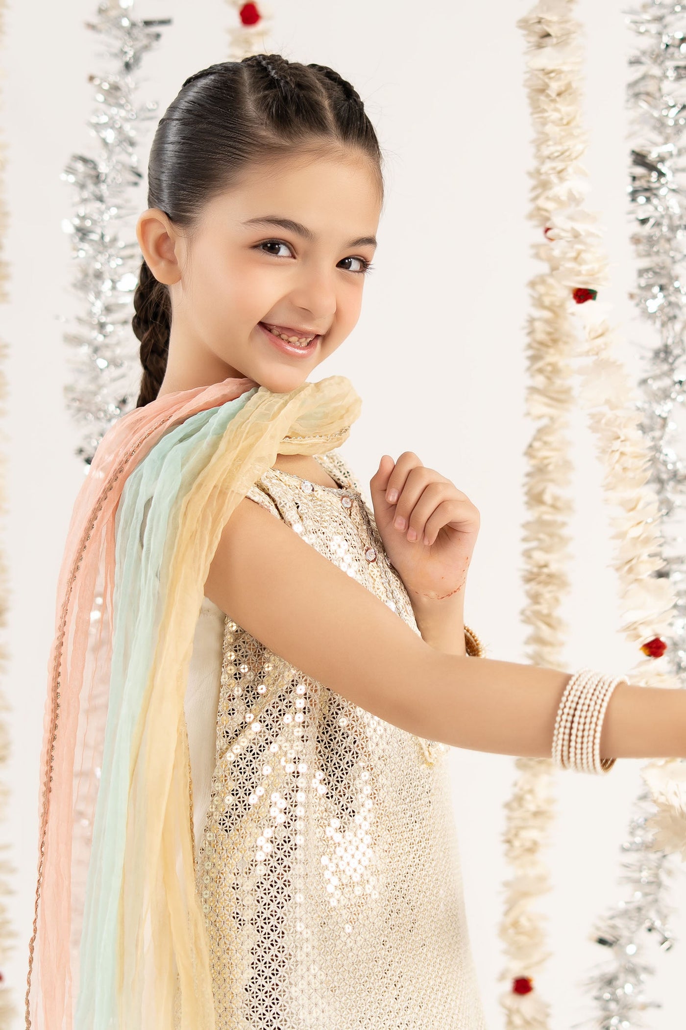 3 Piece Embroidered Chiffon Suit