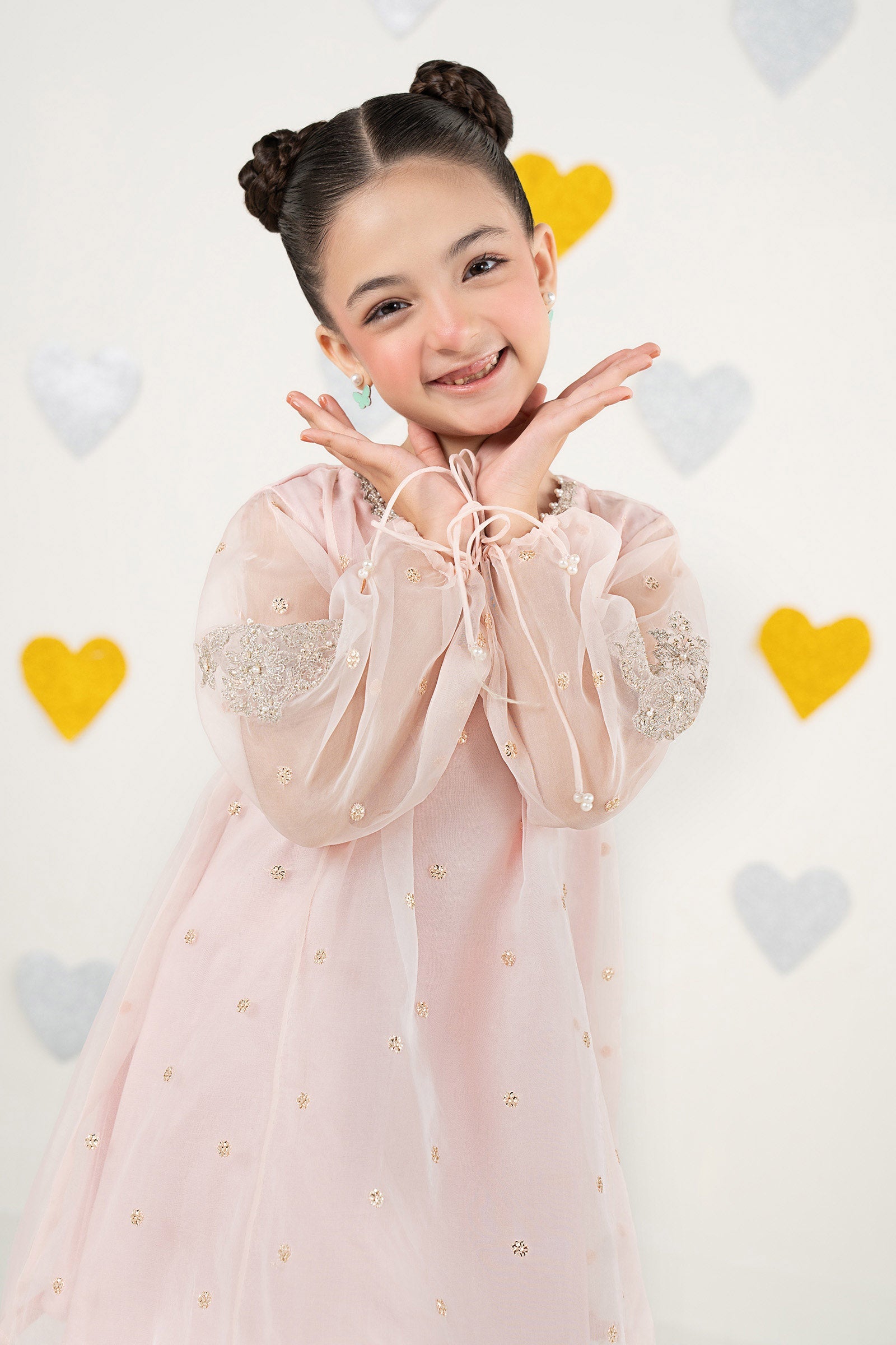 2 Piece Embroidered Organza Suit