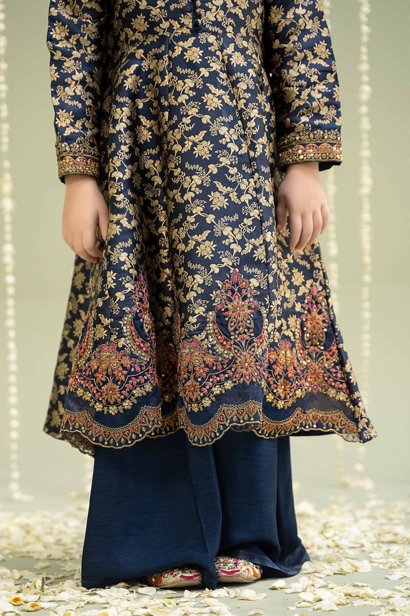 Embroidered Velvet Trousers