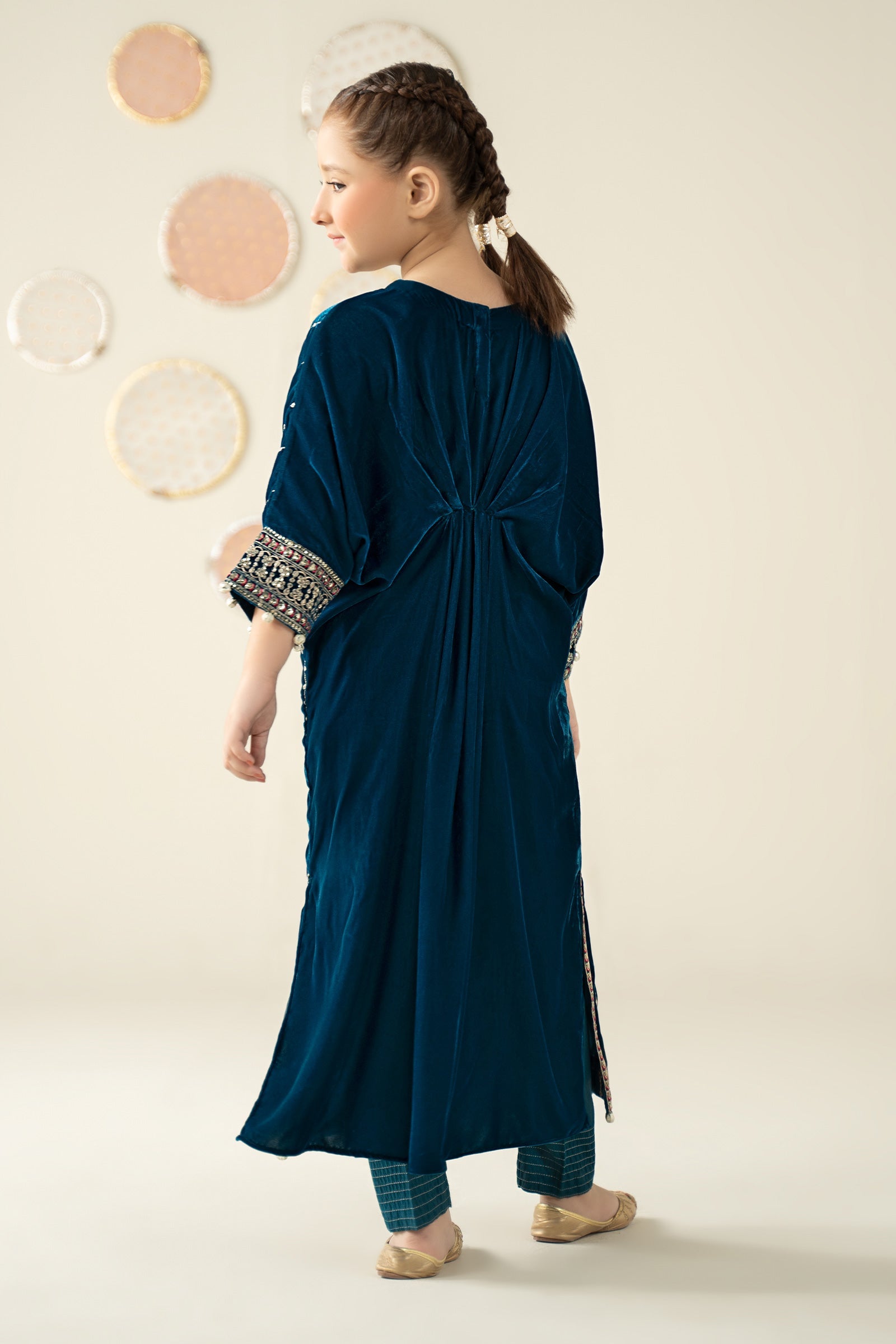 2 Piece Embroidered Velvet Suit