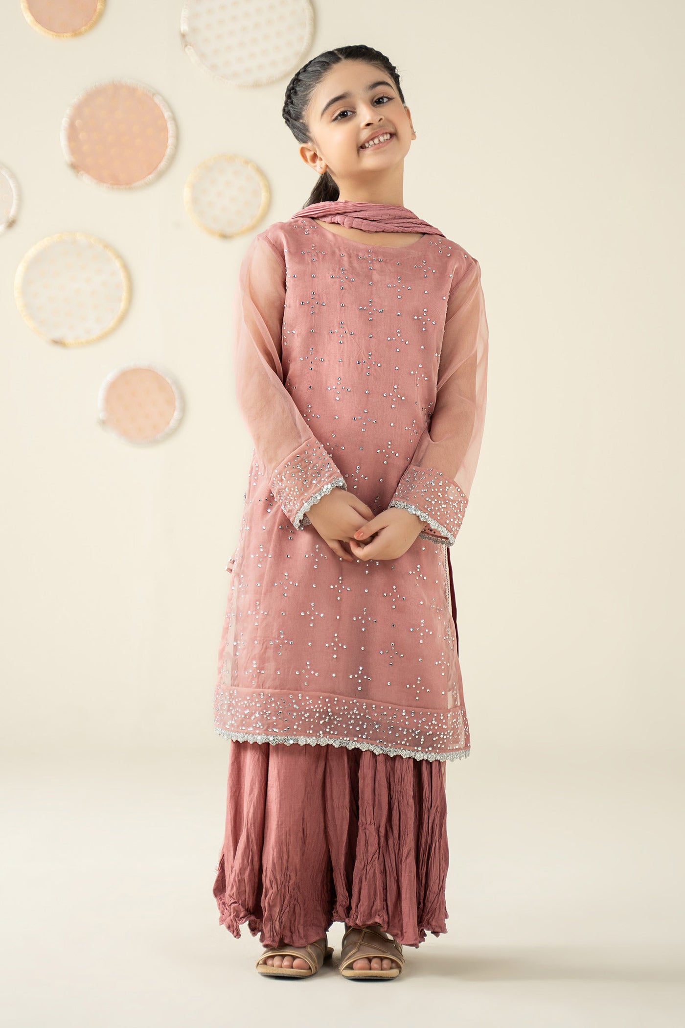3 Piece Embellished Organza Suit