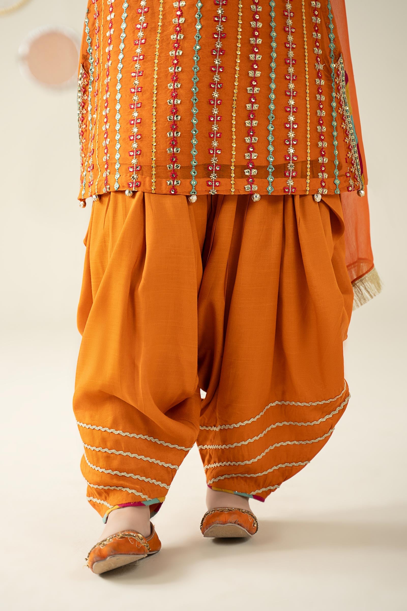 3 Piece Embroidered Organza Suit