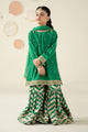 3 Piece Embroidered Raw Silk Suit