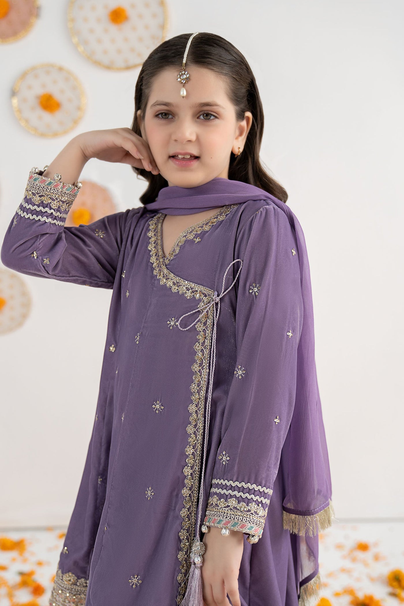 3 Piece Embroidered Velvet Suit