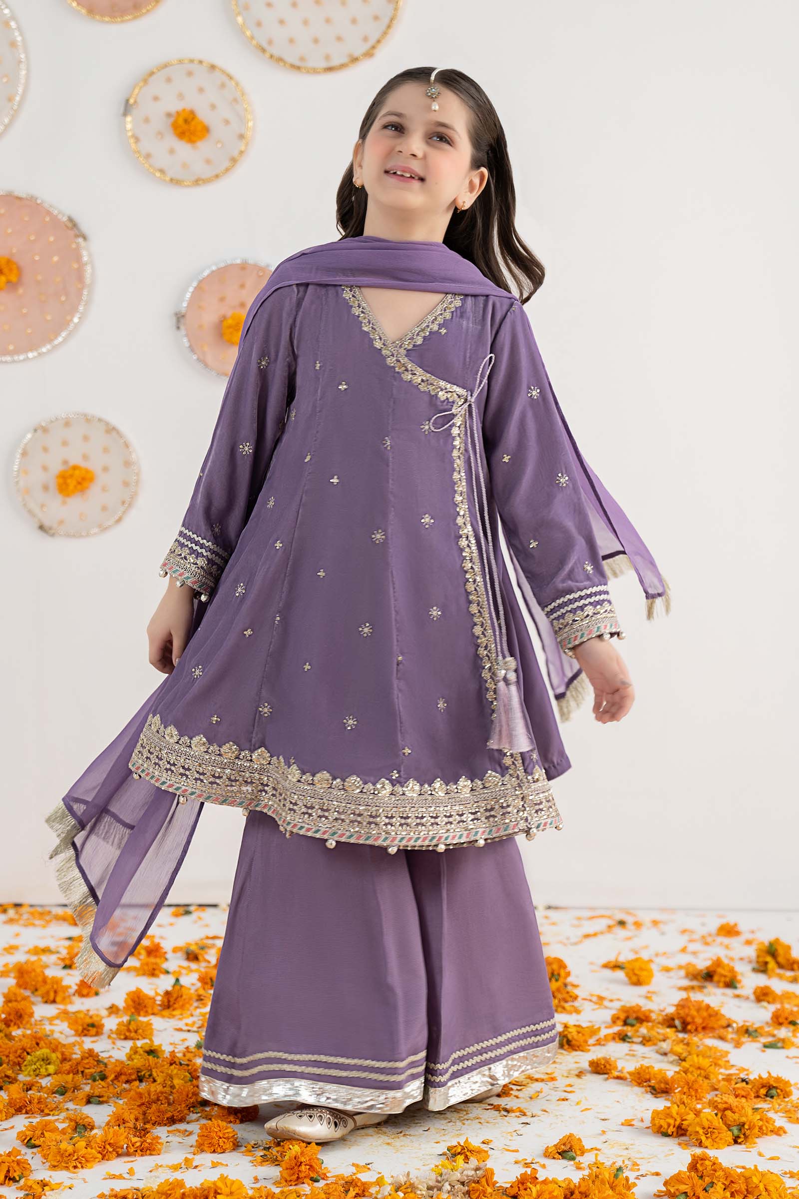 3 Piece Embroidered Velvet Suit