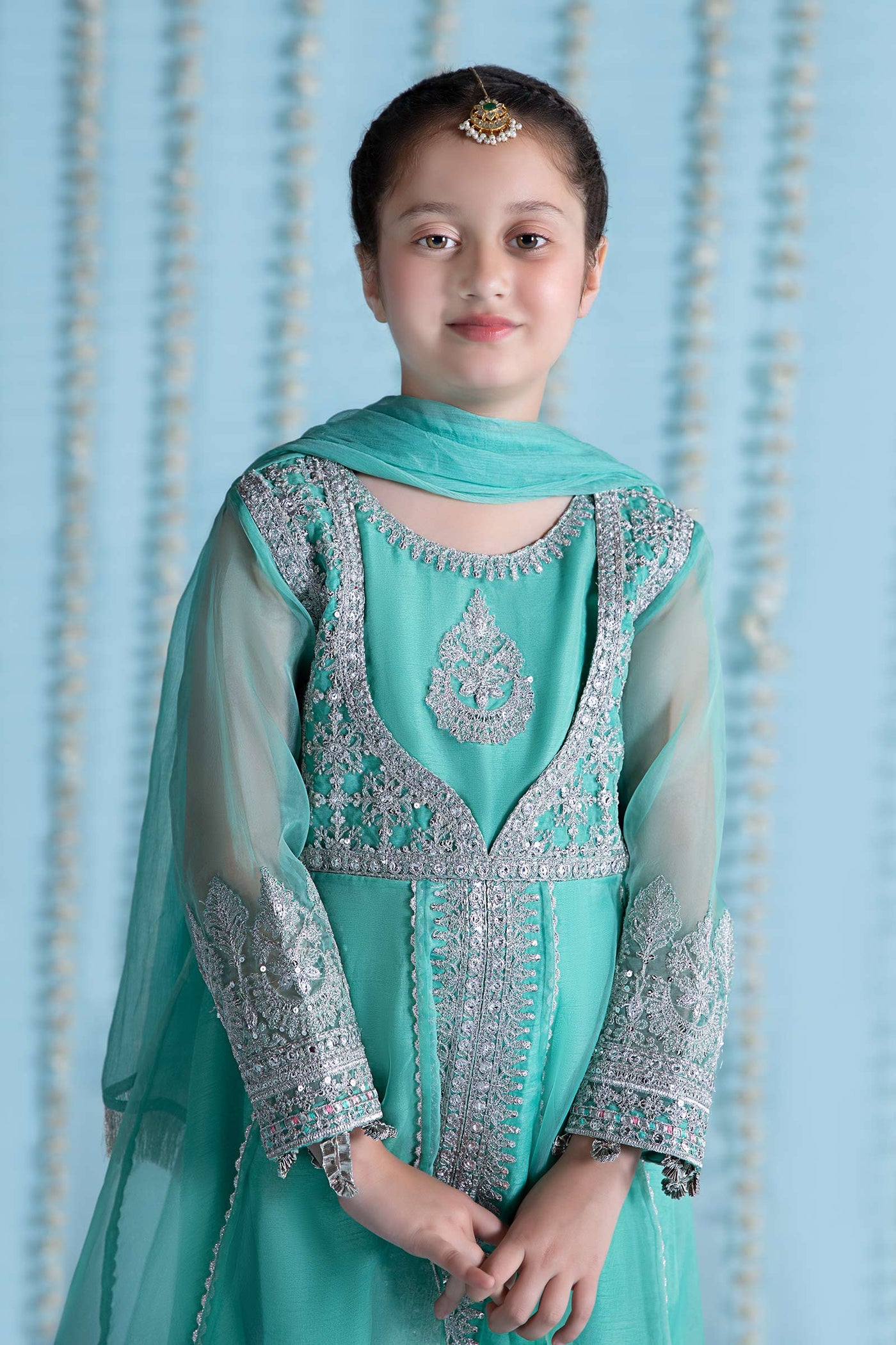 3 Piece Embroidered Organza Suit