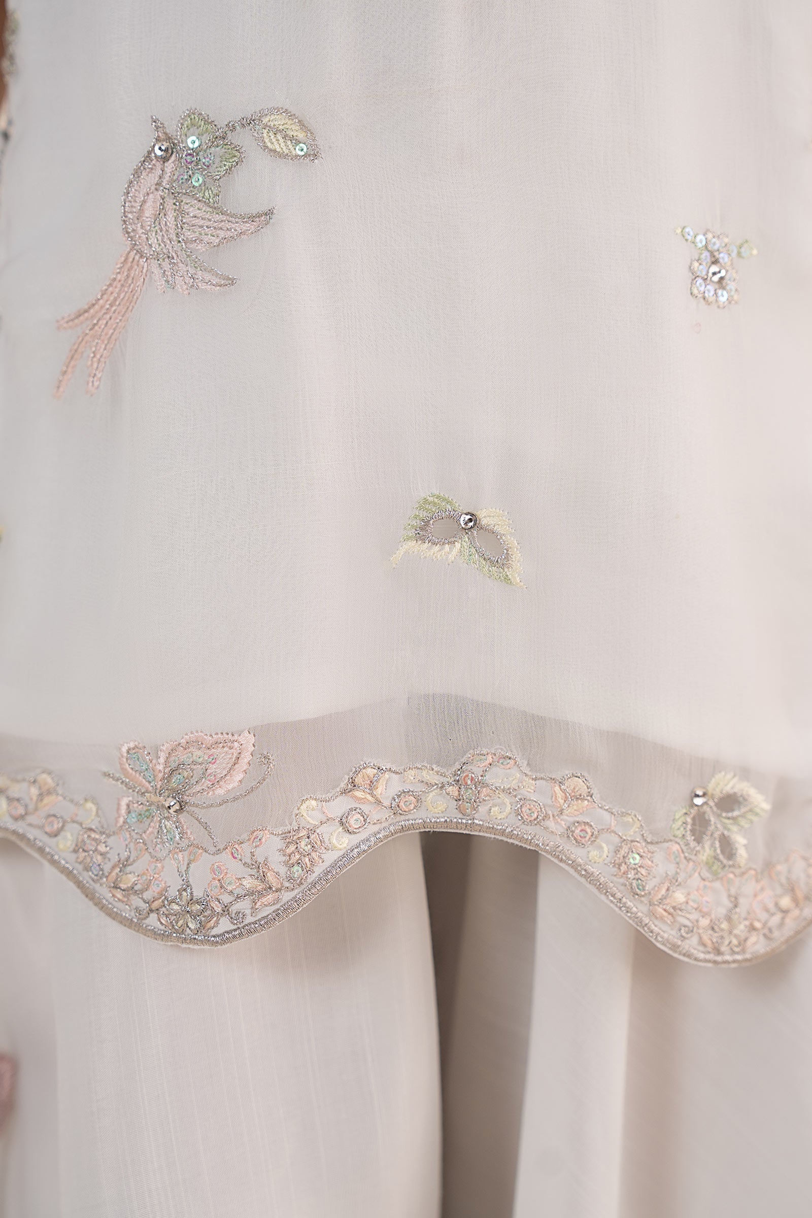 Embroidered Light Khaddar Shirt