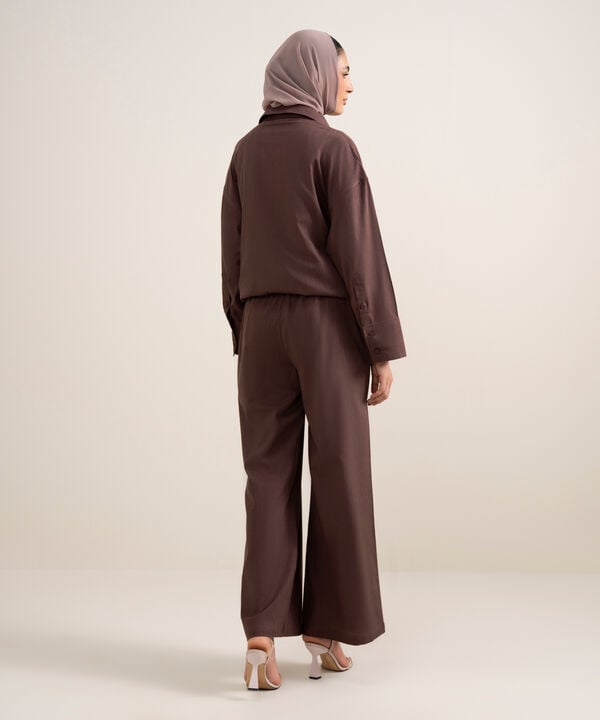 Pleated Wide-Leg Pants