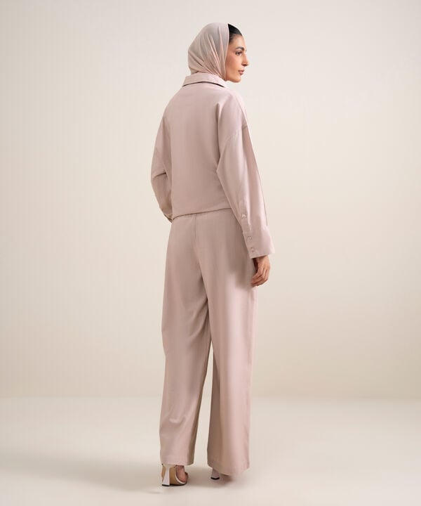 Pleated Wide-Leg Pants