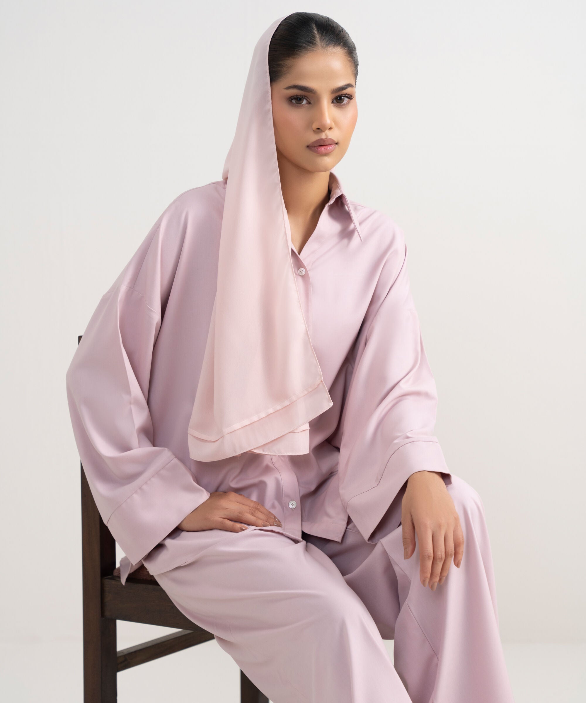 Women's Pink Oversize Button Down