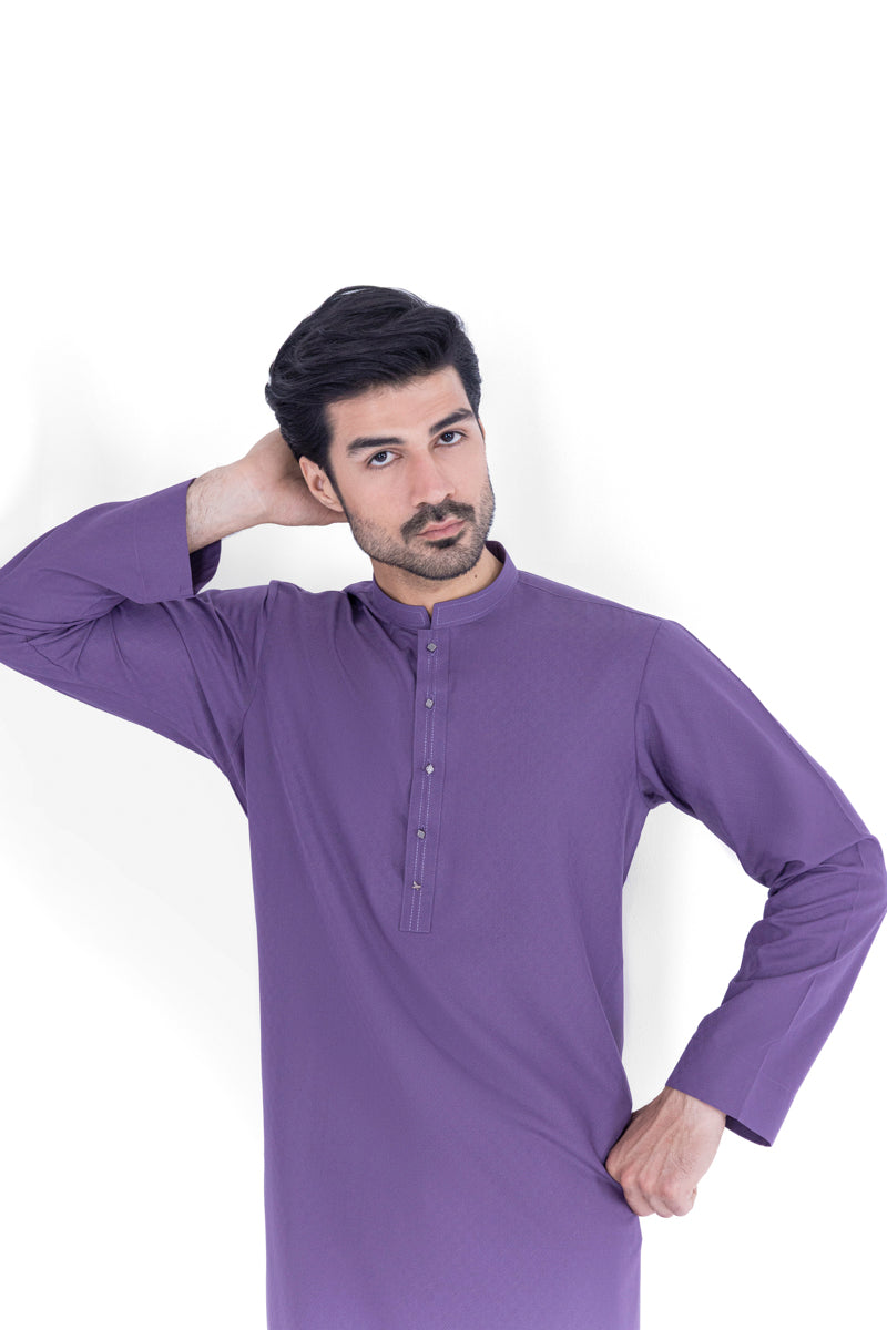 Purple-Blended-Kurta - (MP1PBW25BM9O1)