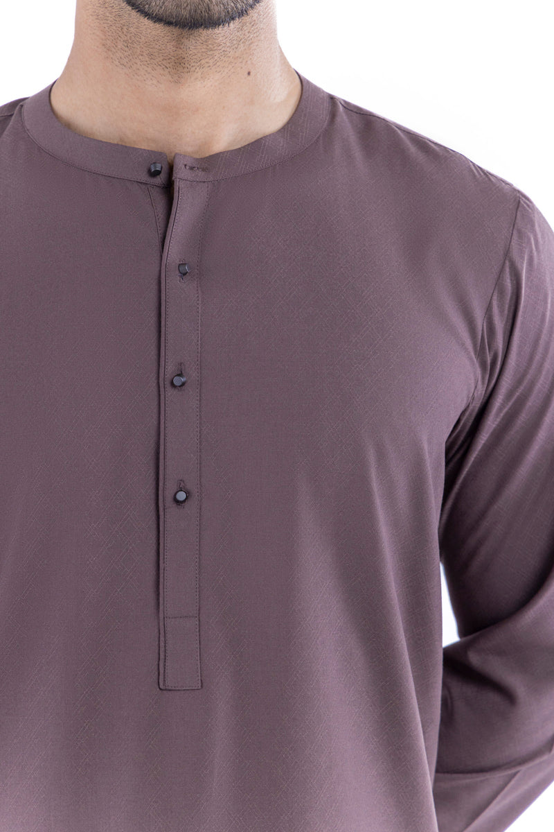 Brown-Blended-Kurta - (MP1PBW25BM9O2)