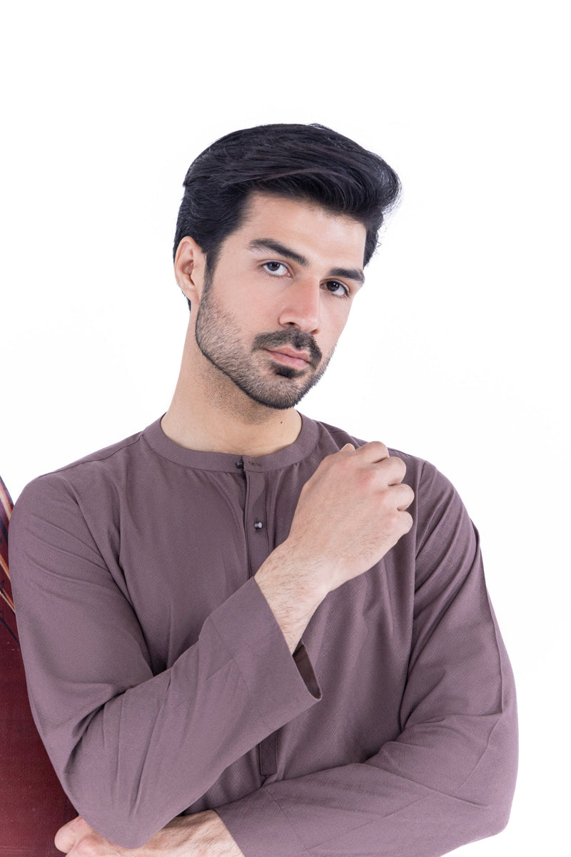 Brown-Blended-Kurta - (MP1PBW25BM9O2)