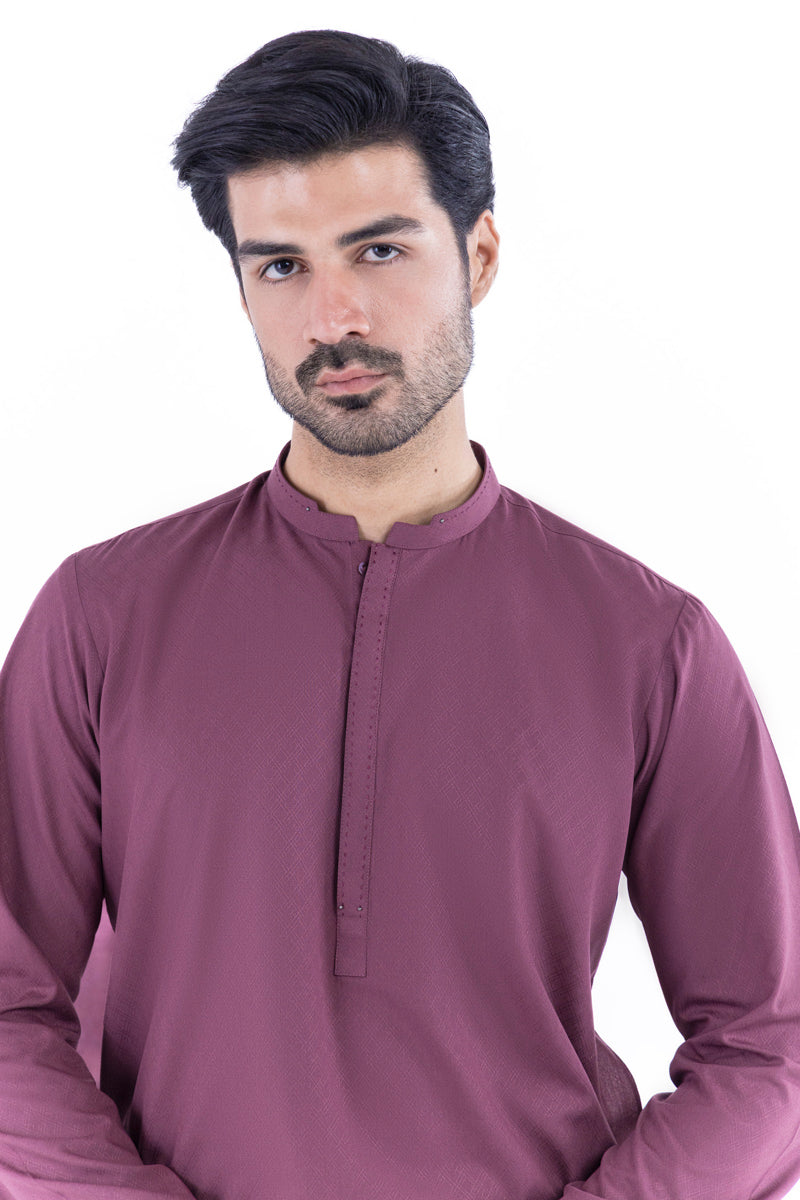 Maroon-Blended-Kurta - (MP1PBW25BM9O3)