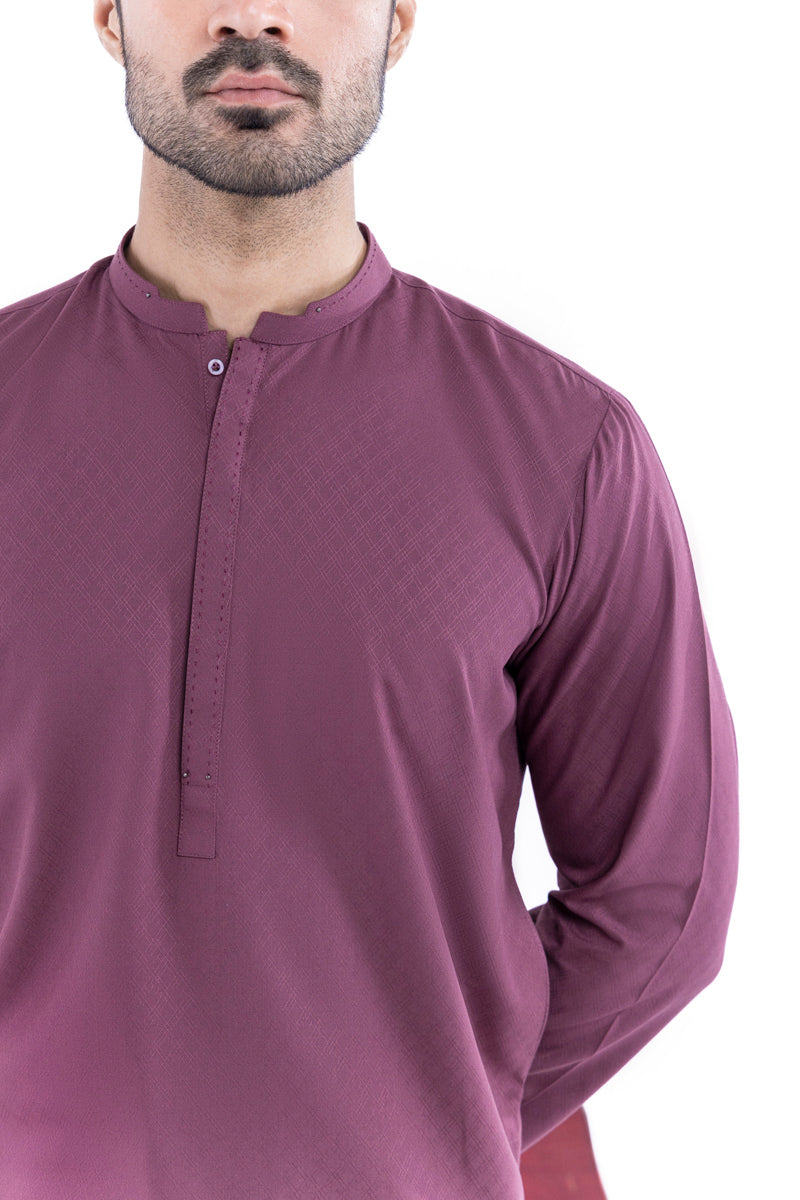 Maroon-Blended-Kurta - (MP1PBW25BM9O3)