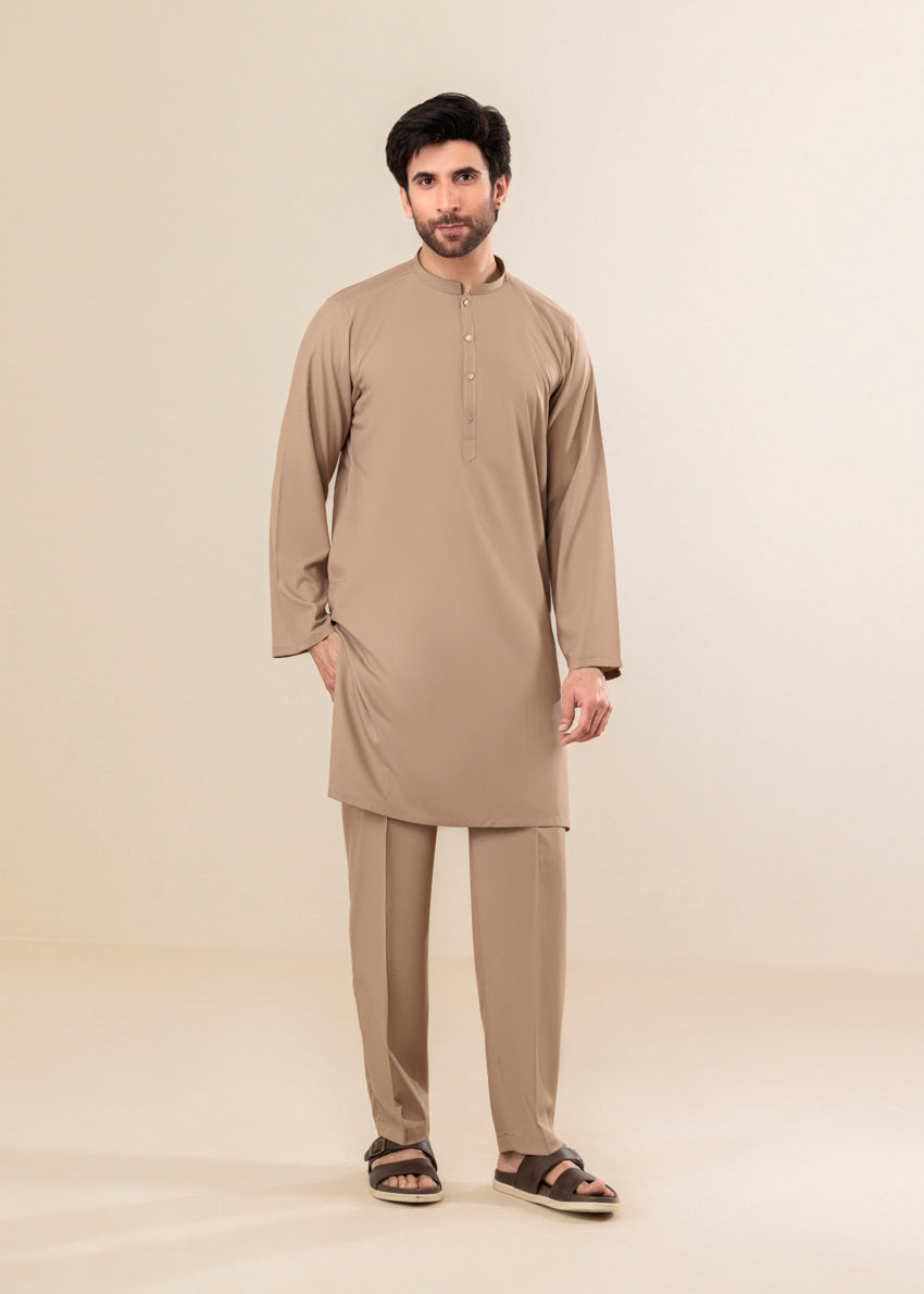 L-Brown-Blended-Kurta Trouser - (MP2PBBW25ADD15)