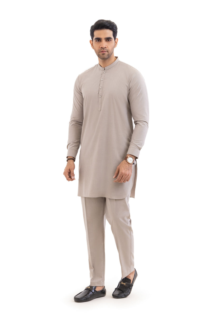 Taupe-Blended-Kurta Trouser - (MP2PBBW25ADN29)