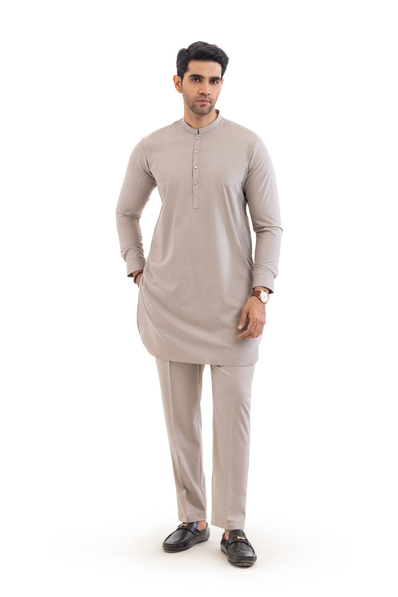 Taupe-Blended-Kurta Trouser - (MP2PBBW25ADN29)