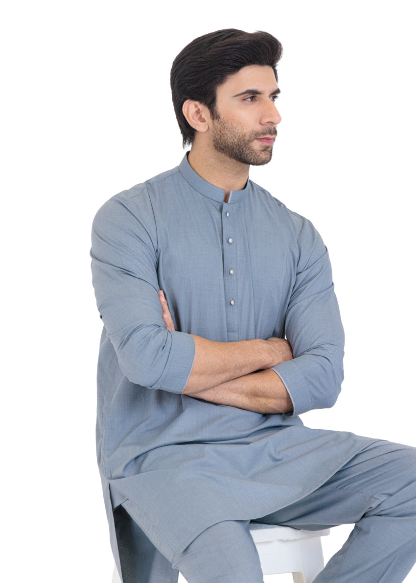 M-Grey-Blended-Kurta Trouser - (MP2PBBW25ADN31)