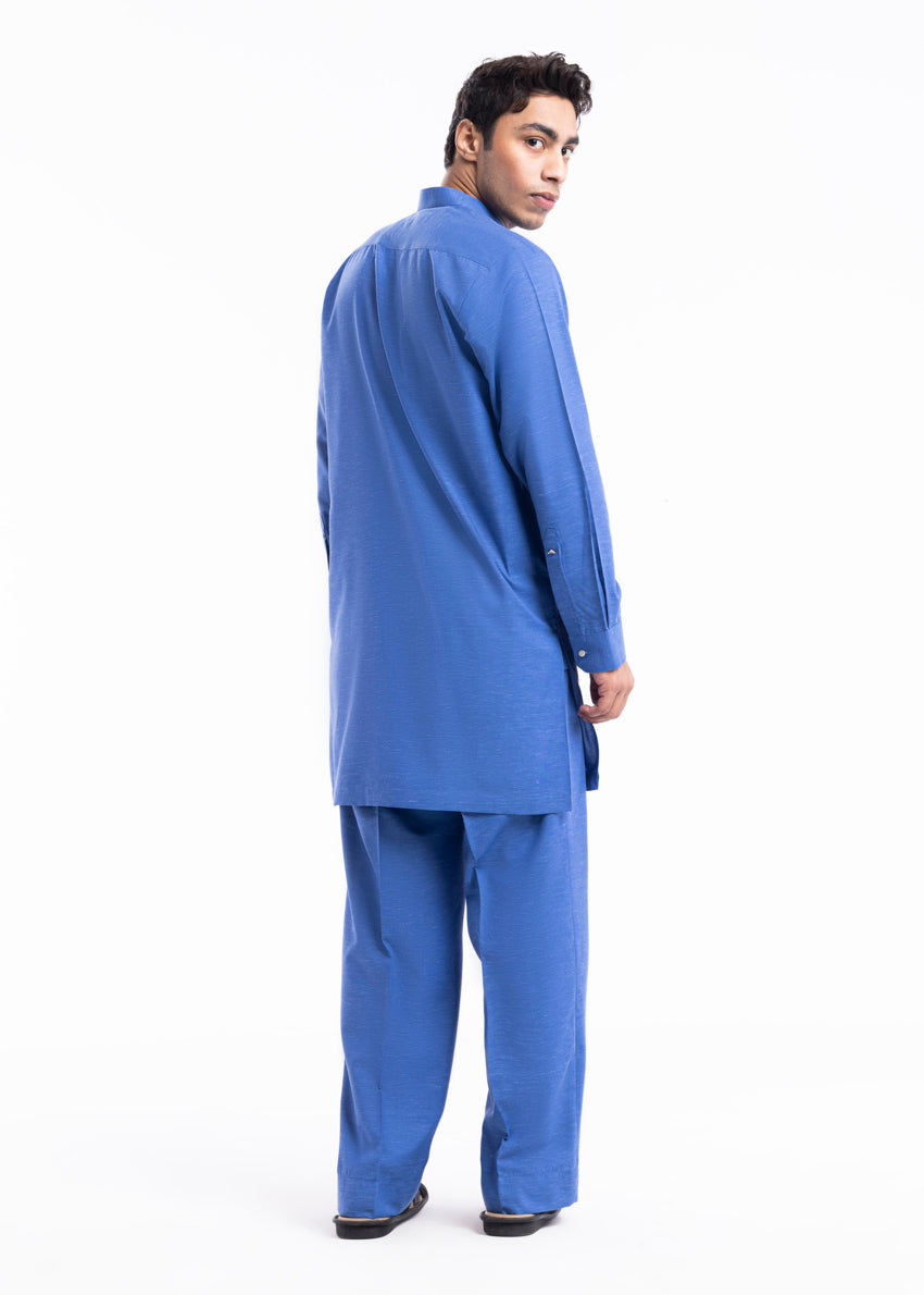 R-Blue-Blended-Kurta Trouser - (MP2PBBW25BM11D15)