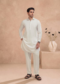 O-White-Blended-Kurta Trouser - (MP2PSBS26BM1F18)