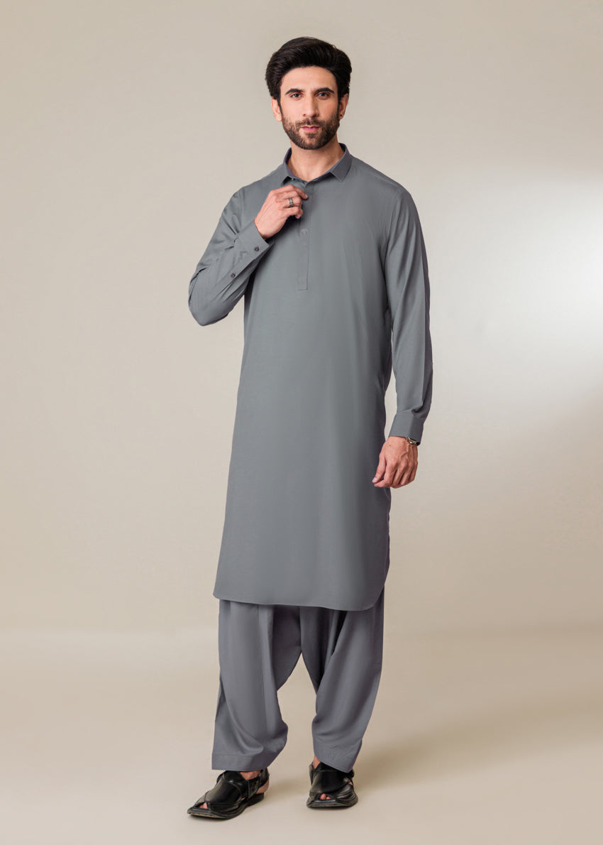 Grey-Blended-Shalwar Suit - (MP2PSBW25ADN4)