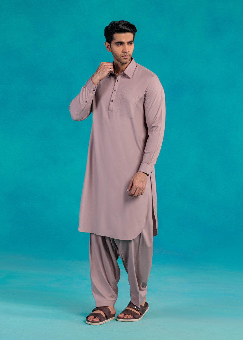 L-Mauve-Blended-Shalwar Suit - (MP2PSBW25ADN5)