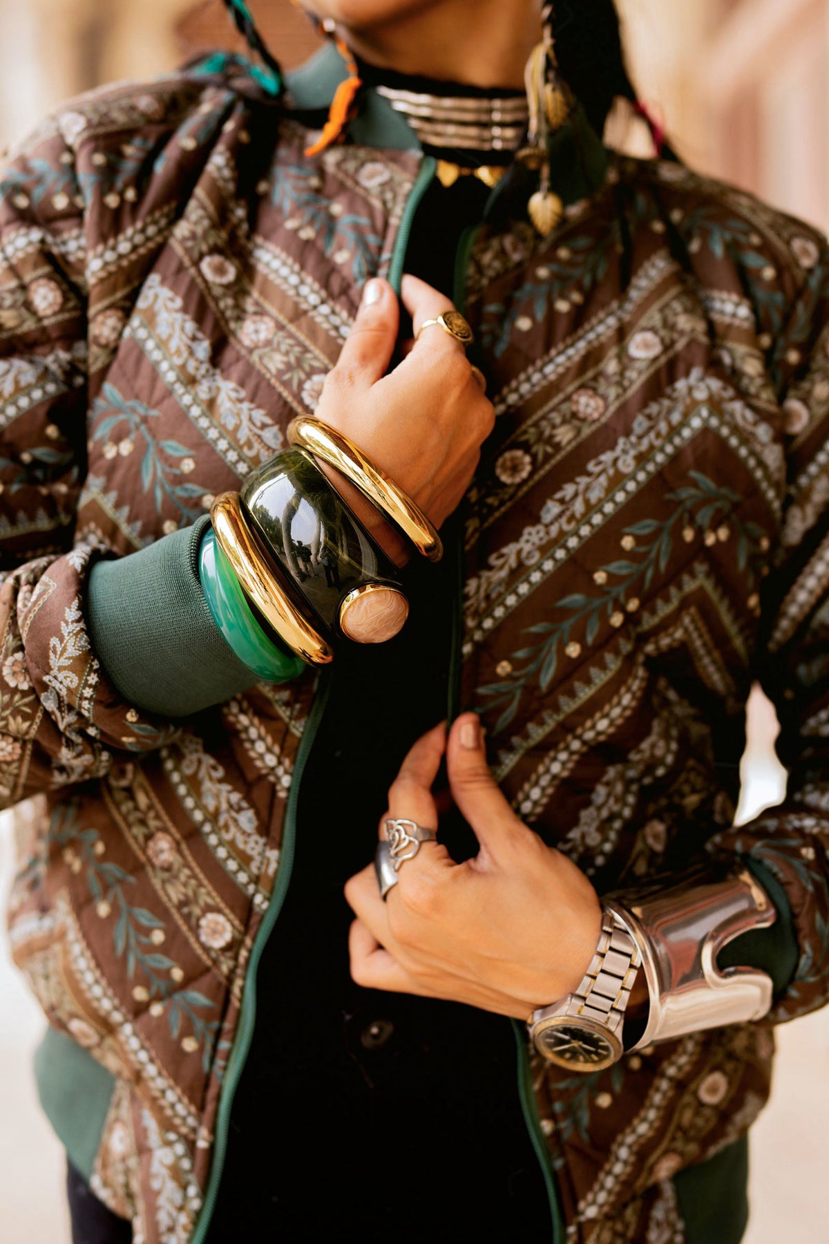 Printed Cambric Jacket - M3107AJ-SML-00A