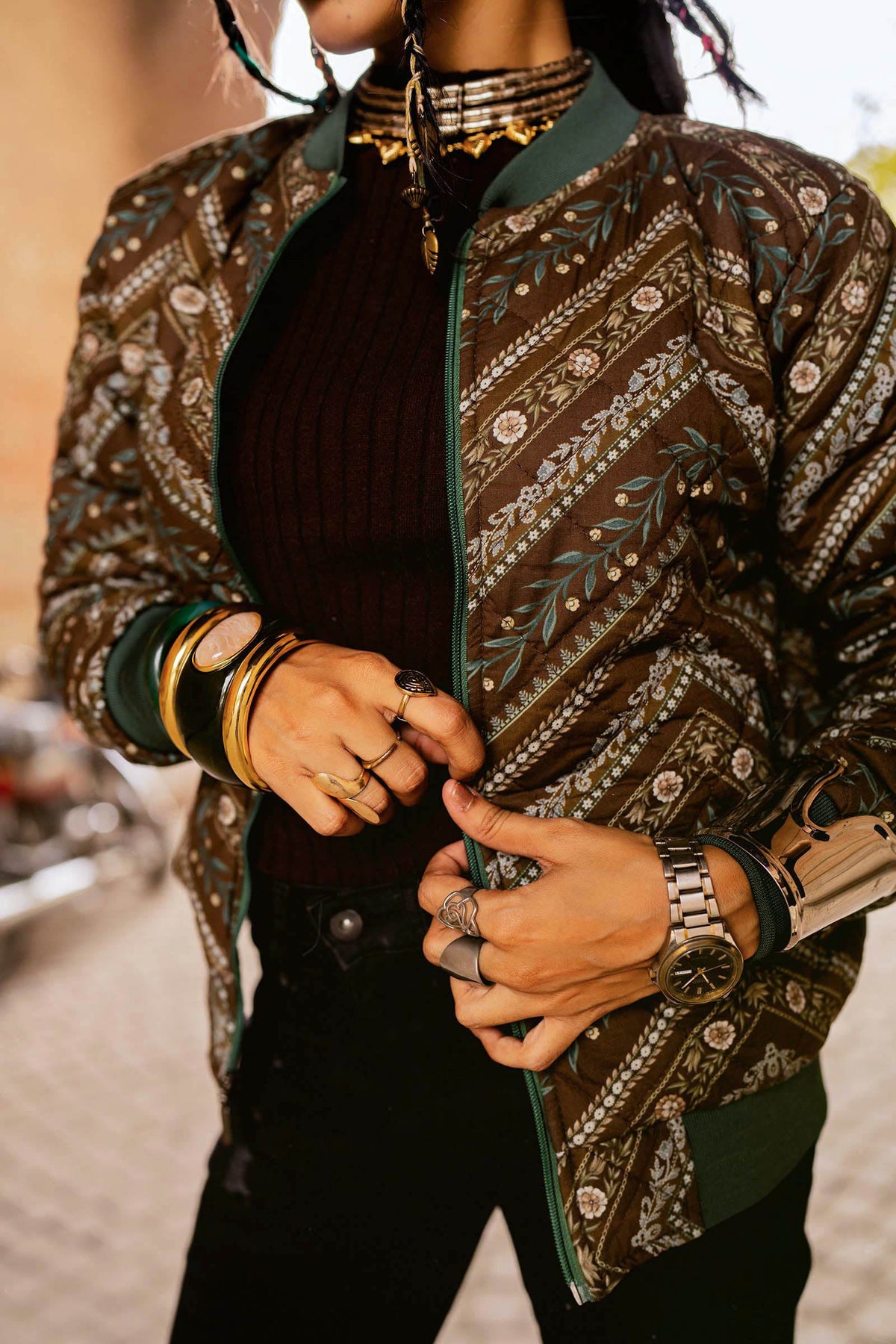 Printed Cambric Jacket - M3107AJ-SML-00A