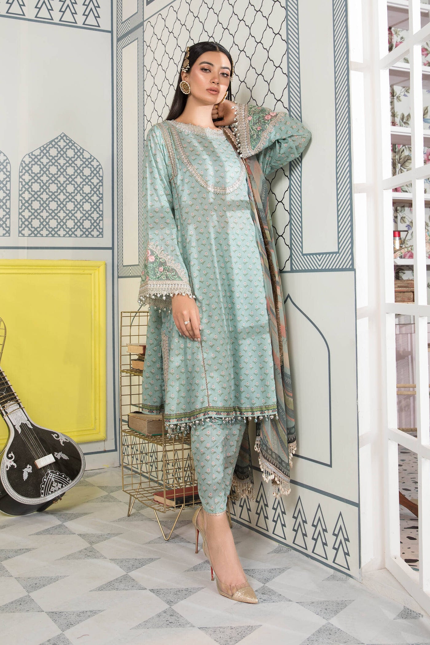 Unstitched Fabrics/M.Prints Mpt-1109-A