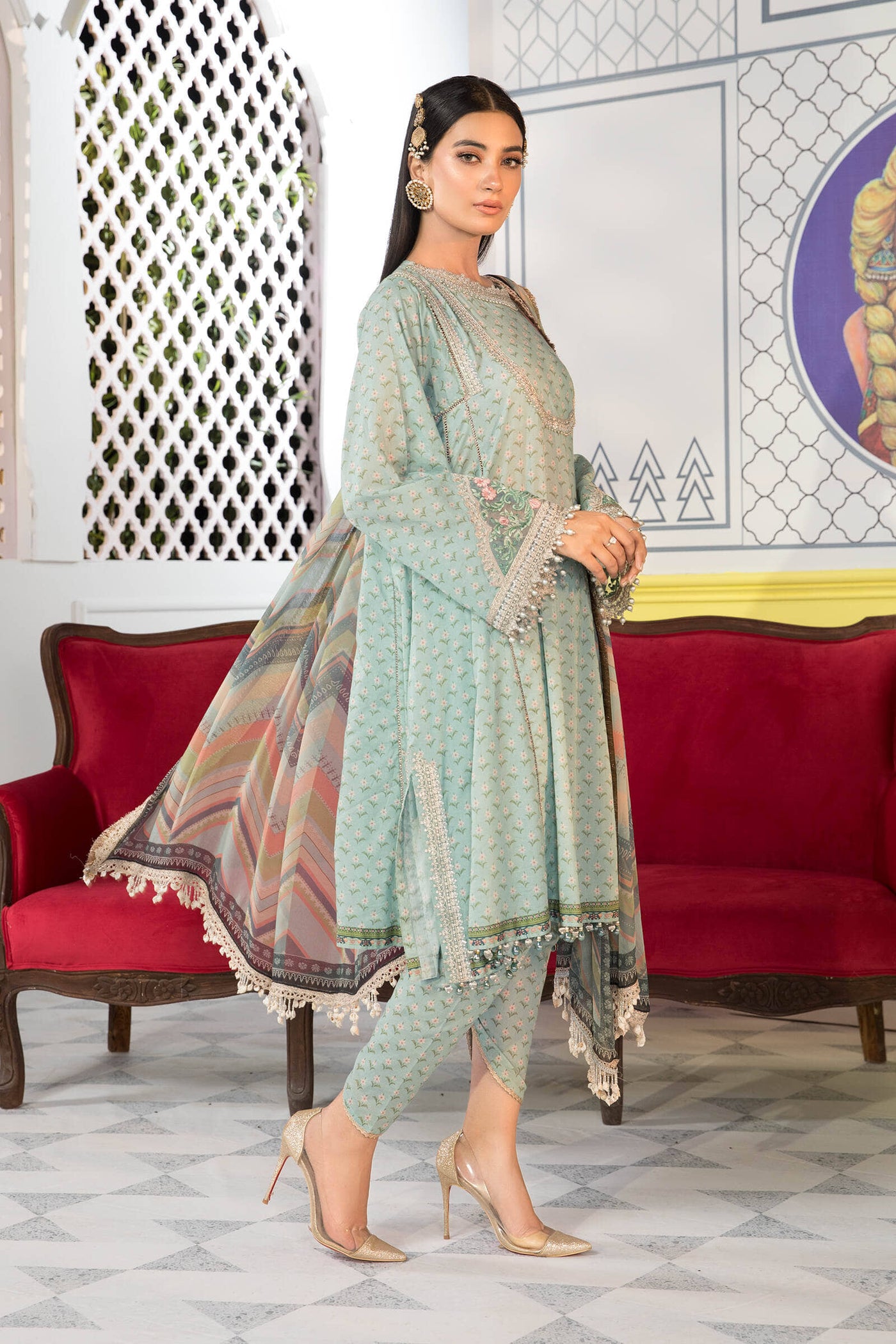 Unstitched Fabrics/M.Prints Mpt-1109-A