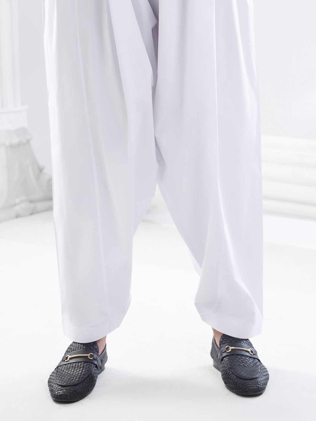 White Cotton Shalwar - AL-MS-024