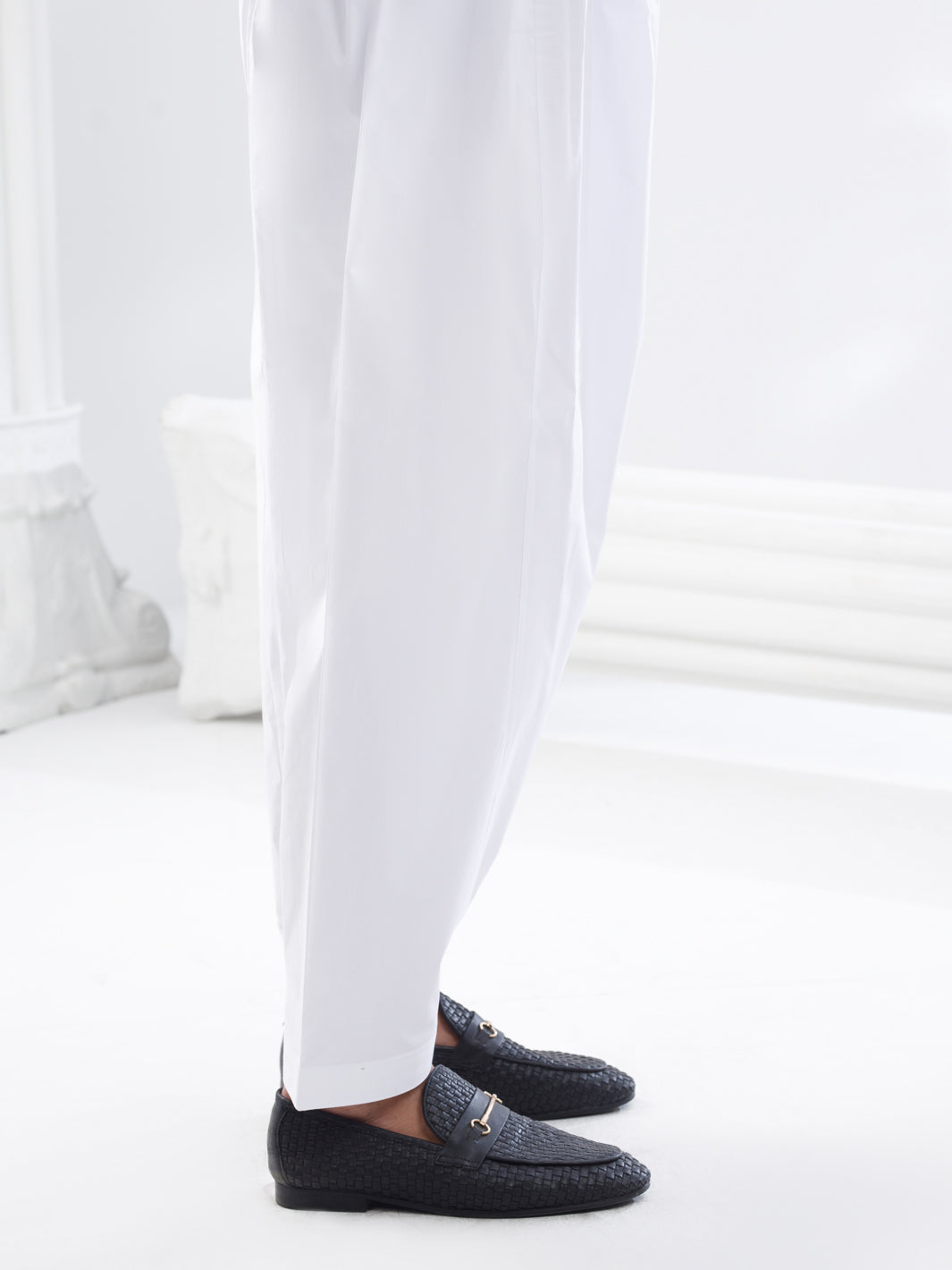 White Cotton Shalwar - AL-MS-024