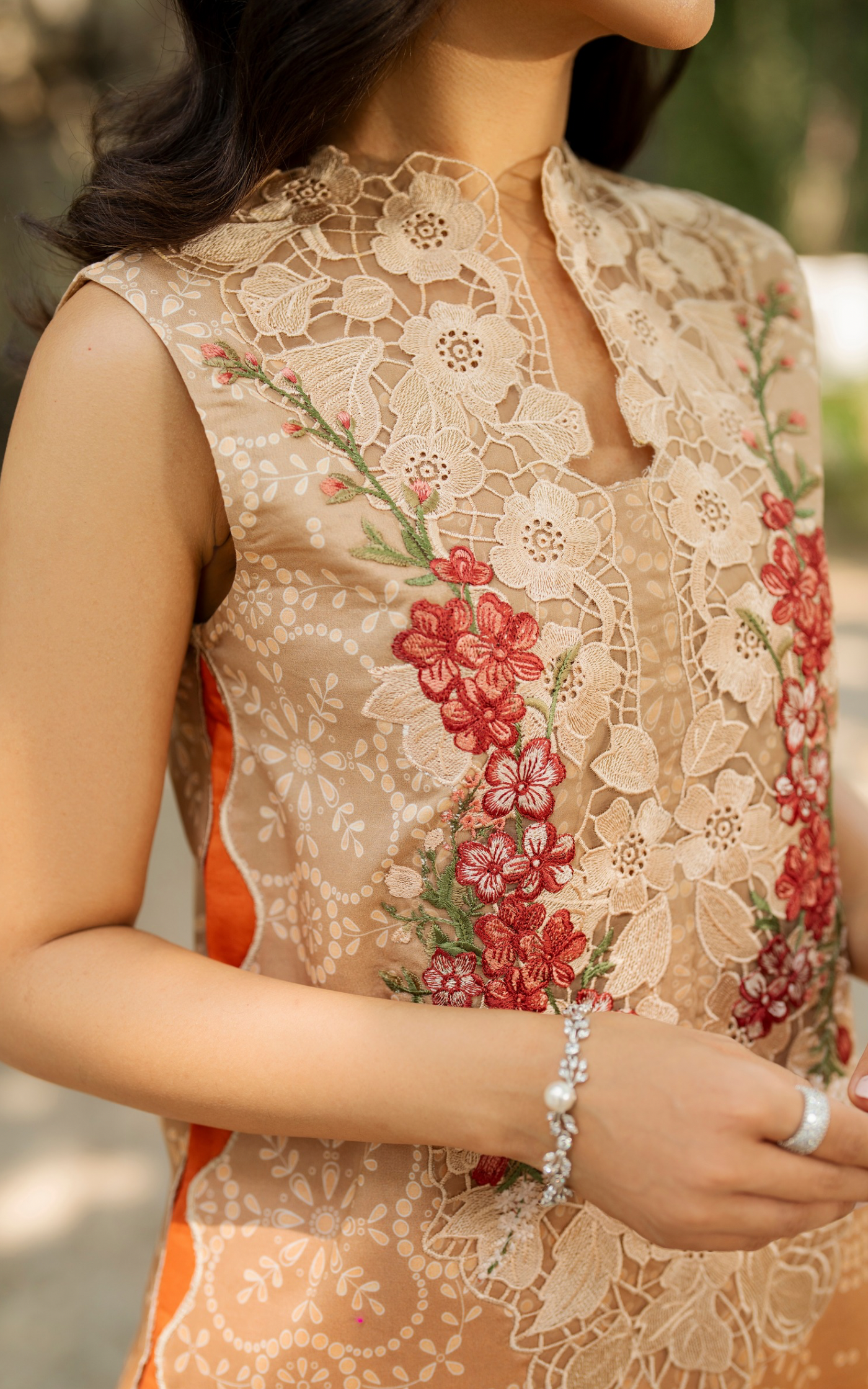 Peach Sorbet MSSL-02 | 3pcs Embroidered Unstitched Summer
