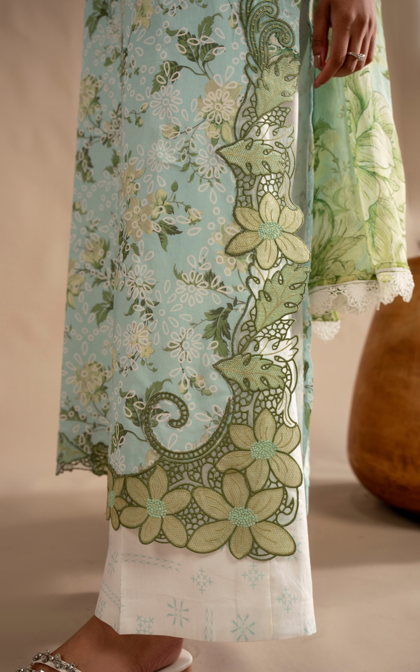 Mint Mosaic MSSL-12 | 3pcs Embroidered Unstitched Summer