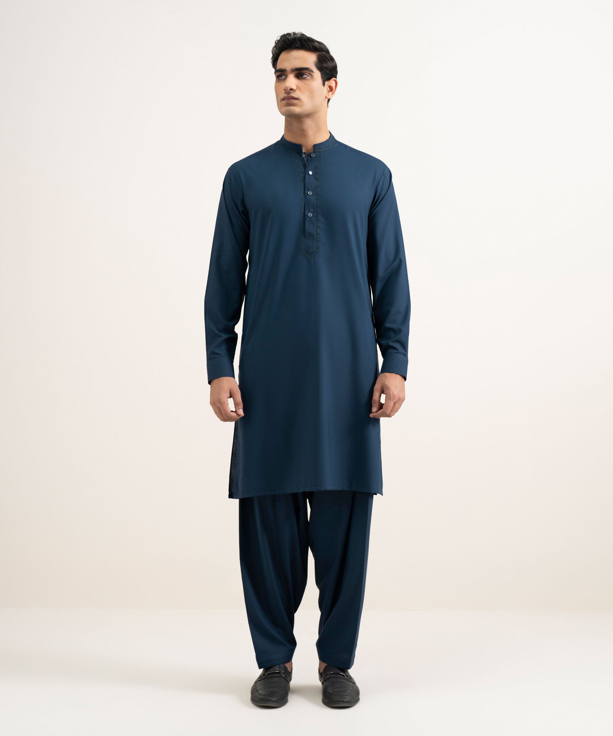 Men's Stitched Blue Kameez Shalwar