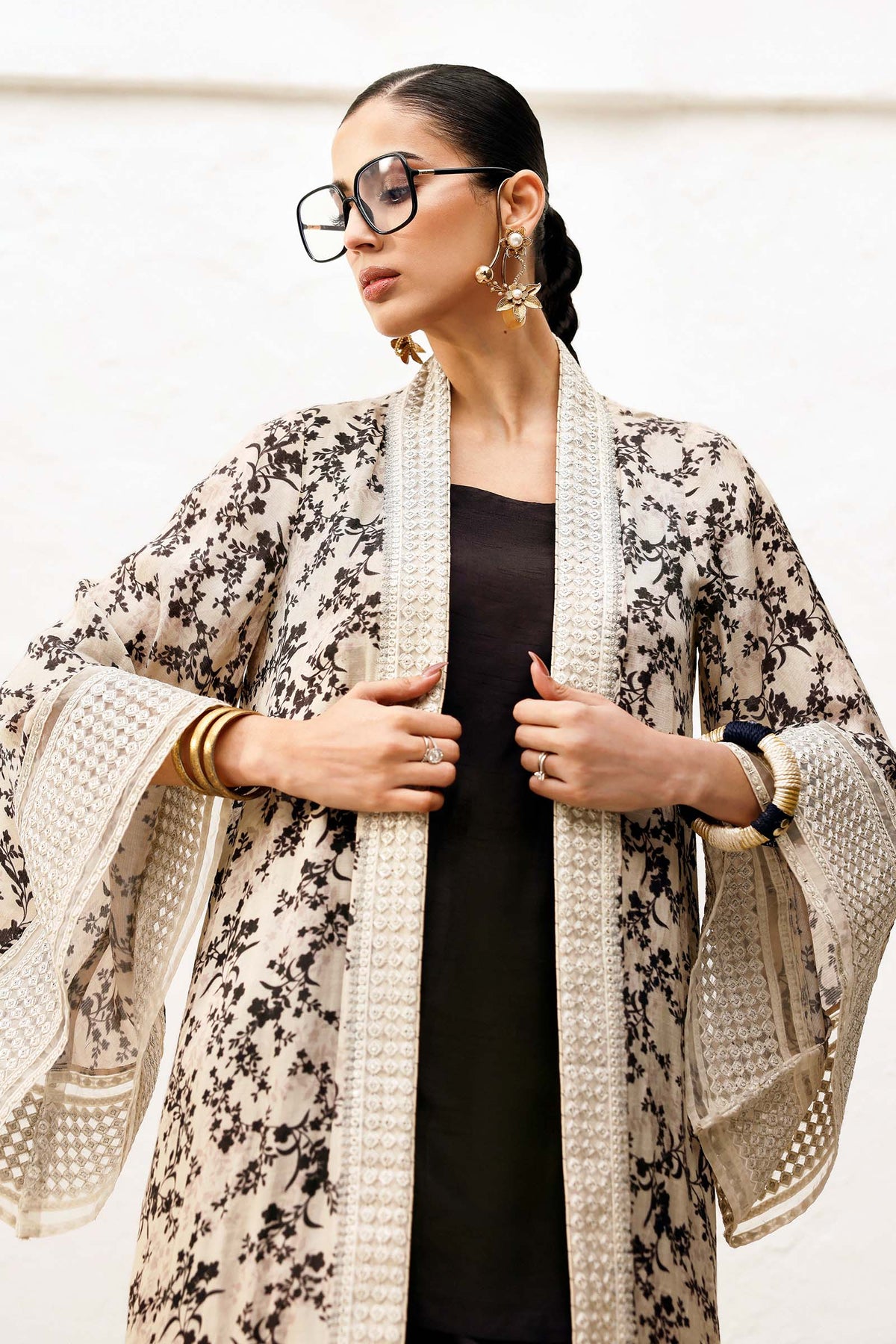 3 Piece Embroidered Bamberg Raw Silk Suit