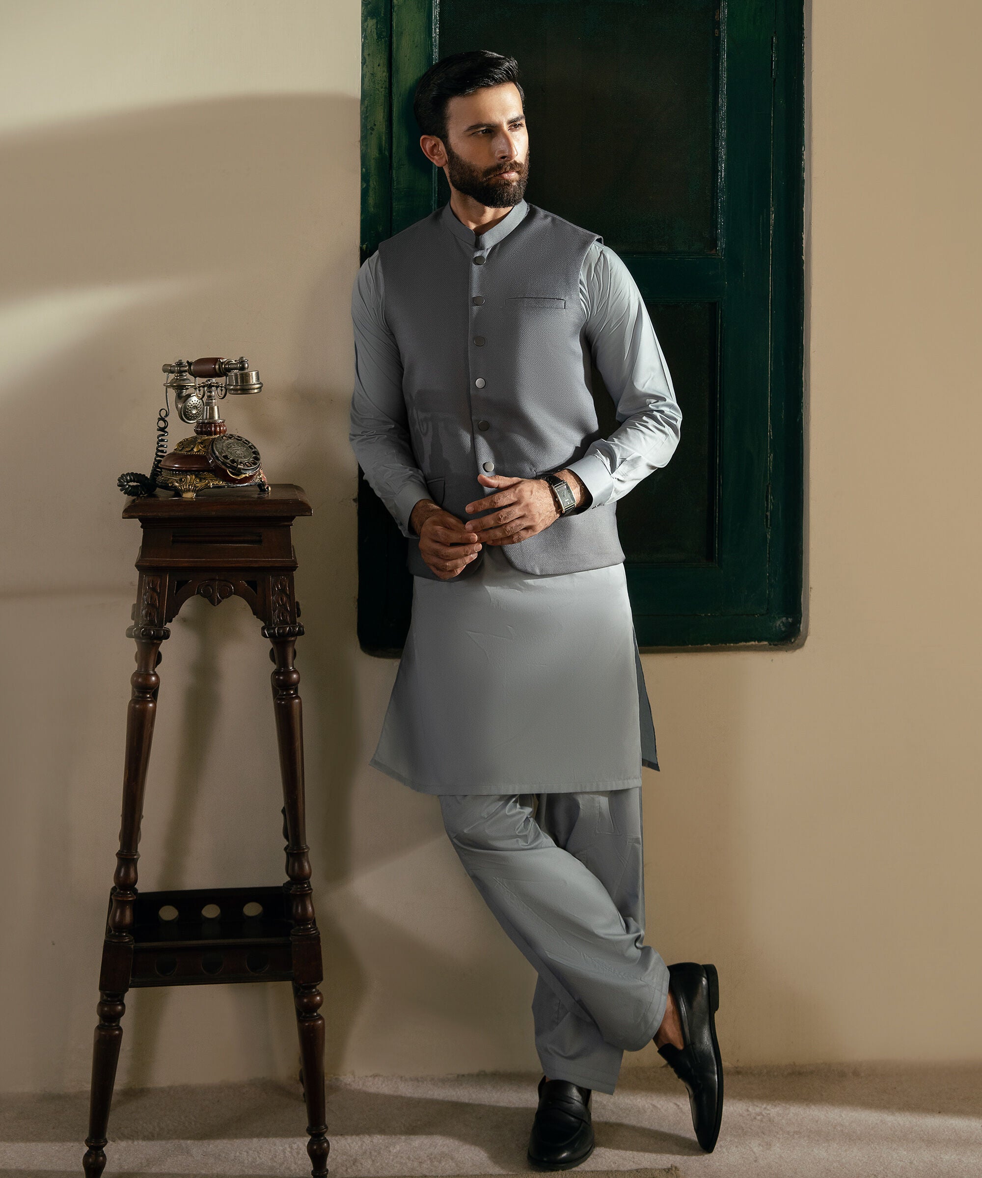 Textured Dobby Waistcoat