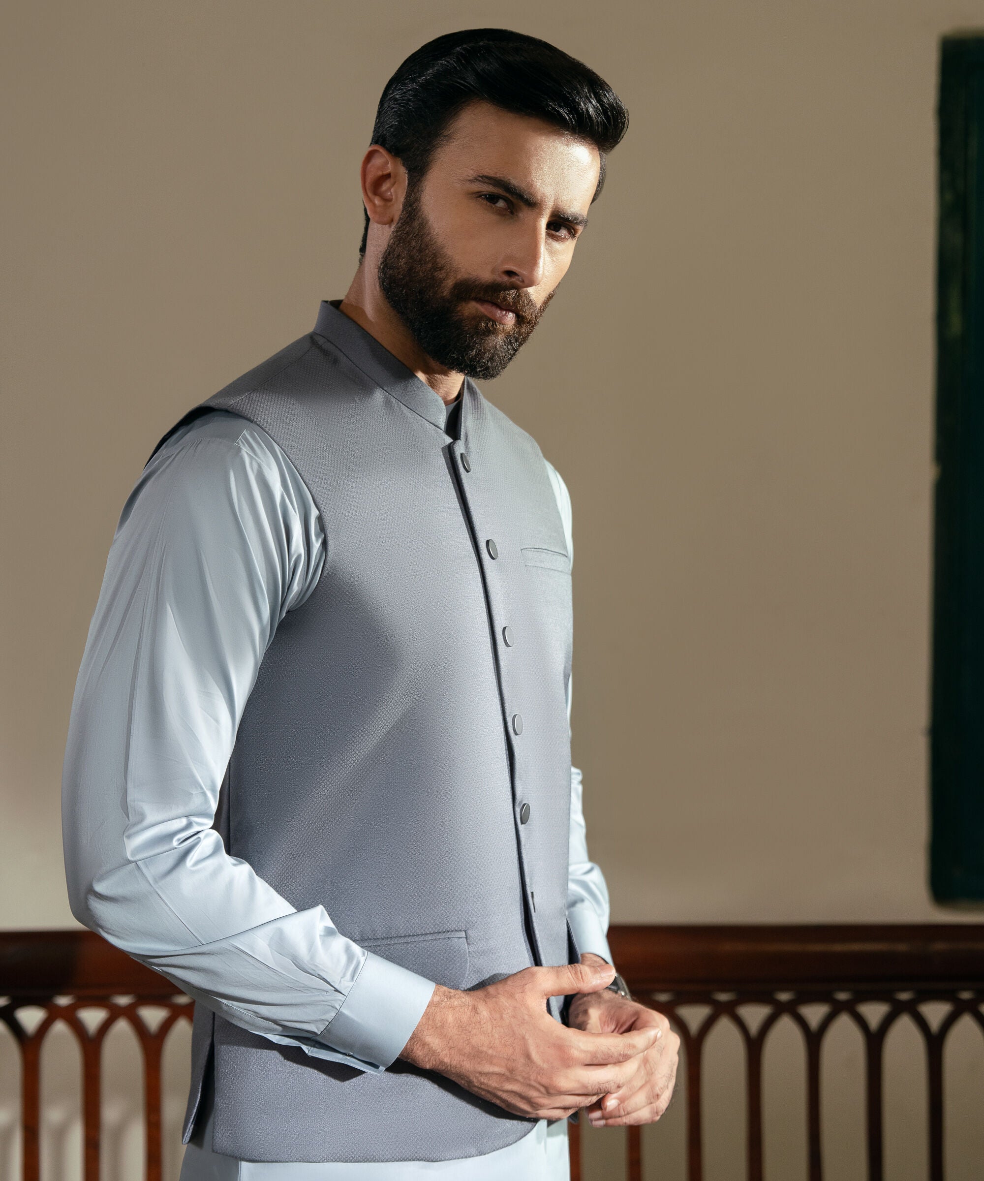 Textured Dobby Waistcoat