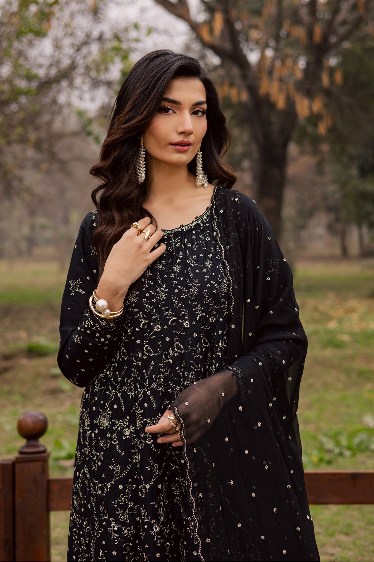 Mah e Nur 3Pc - Festive Embroidered Lawn