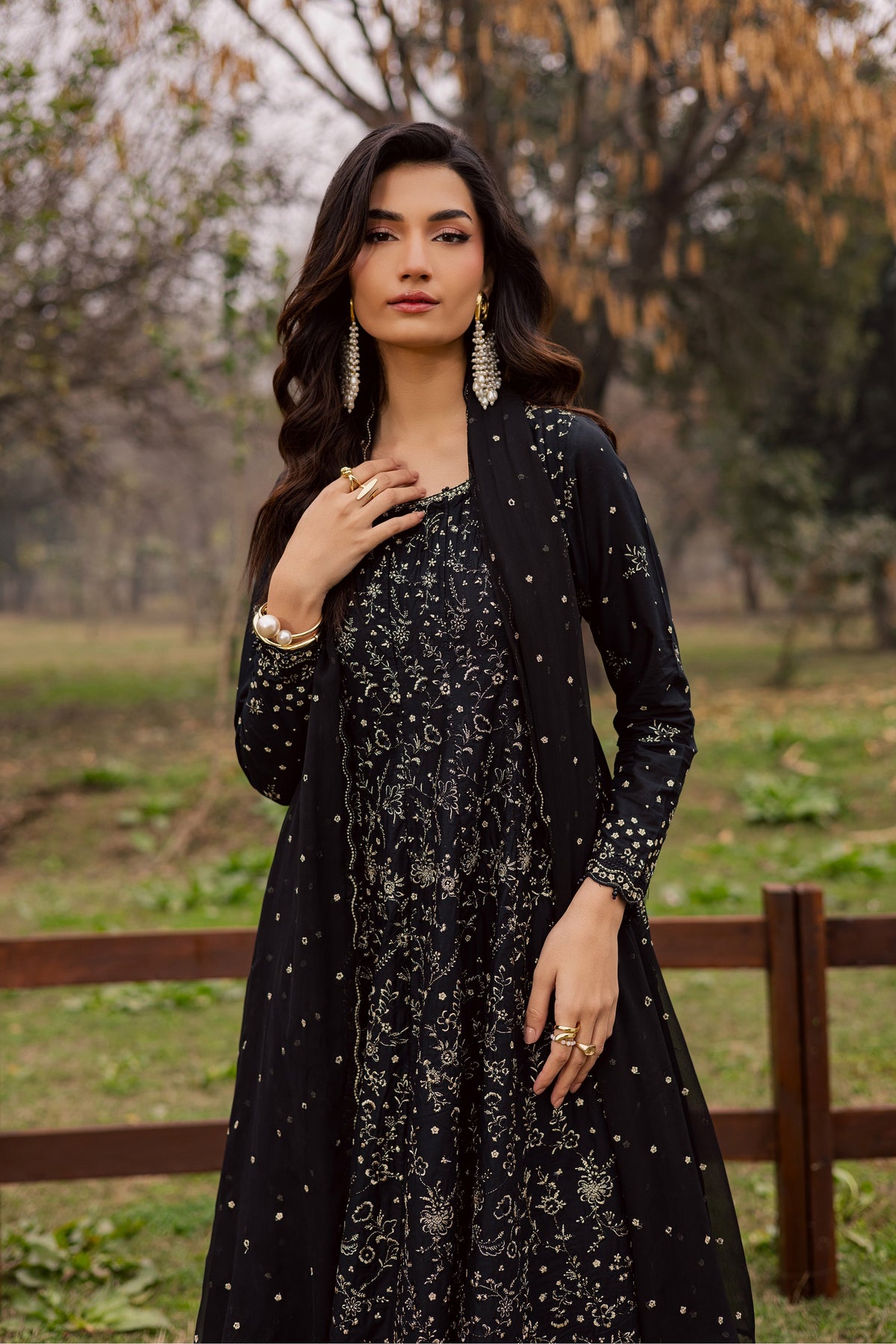 Mah e Nur 3Pc - Festive Embroidered Lawn